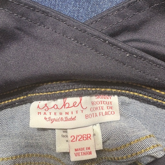 Isabel Maternity Denim Bootcut Over The Belly Design Jeans | Size 2 (26R) - Picture 6 of 8